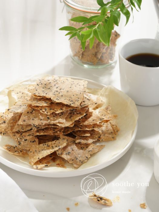 黑麥酵母芝麻脆片(全素食) 無油糖低鹽