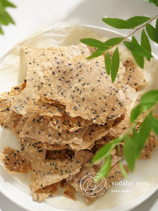 黑麥酵母芝麻脆片(全素食) 無油糖低鹽